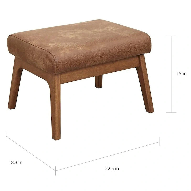 Pouffe en bois massif Bianca par Simple Living