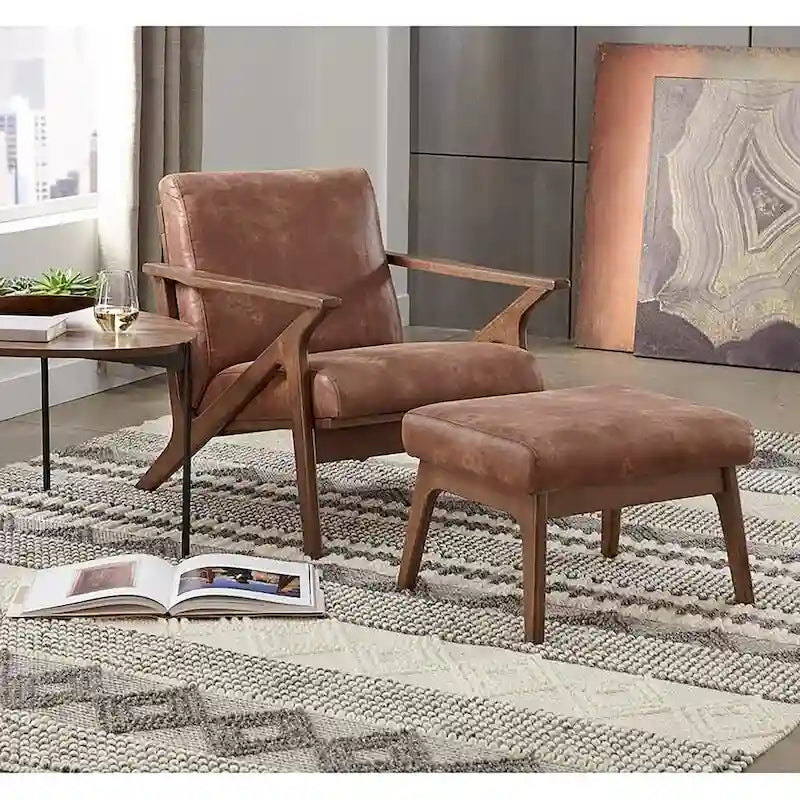 Pouffe en bois massif Bianca par Simple Living
