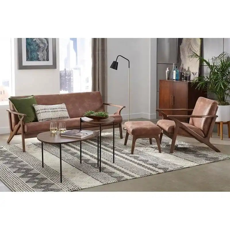 Pouffe en bois massif Bianca par Simple Living