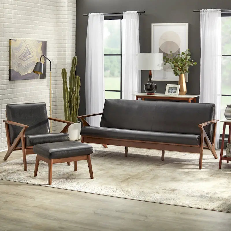 Pouffe en bois massif Bianca par Simple Living