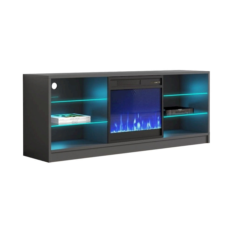 Meuble TV moderne Manhattan Electric Fireplace de 58 pouces