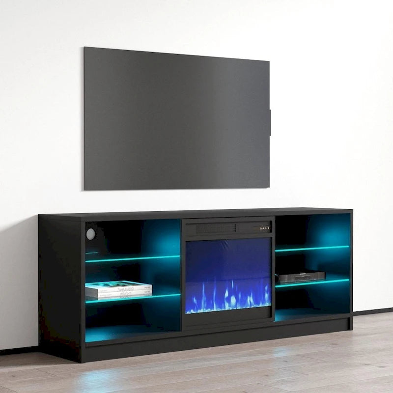 Meuble TV moderne Manhattan Electric Fireplace de 58 pouces