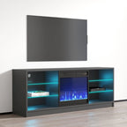 Meuble TV moderne Manhattan Electric Fireplace de 58 pouces