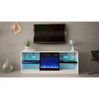 Meuble TV moderne Manhattan Electric Fireplace de 58 pouces
