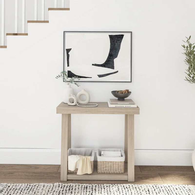 Table console classique avec étagère Plank and Beam - 36