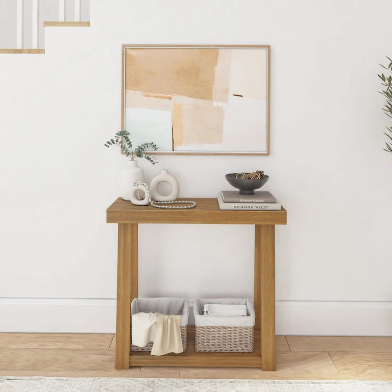 Table console classique avec étagère Plank and Beam - 36