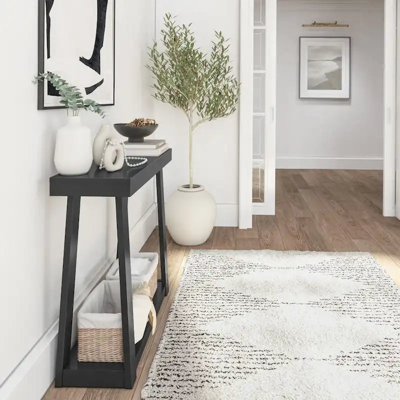 Table console classique avec étagère Plank and Beam - 36