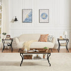 Ensemble de 3 tables basses d'appoint, style vintage avec 2 tables de bout