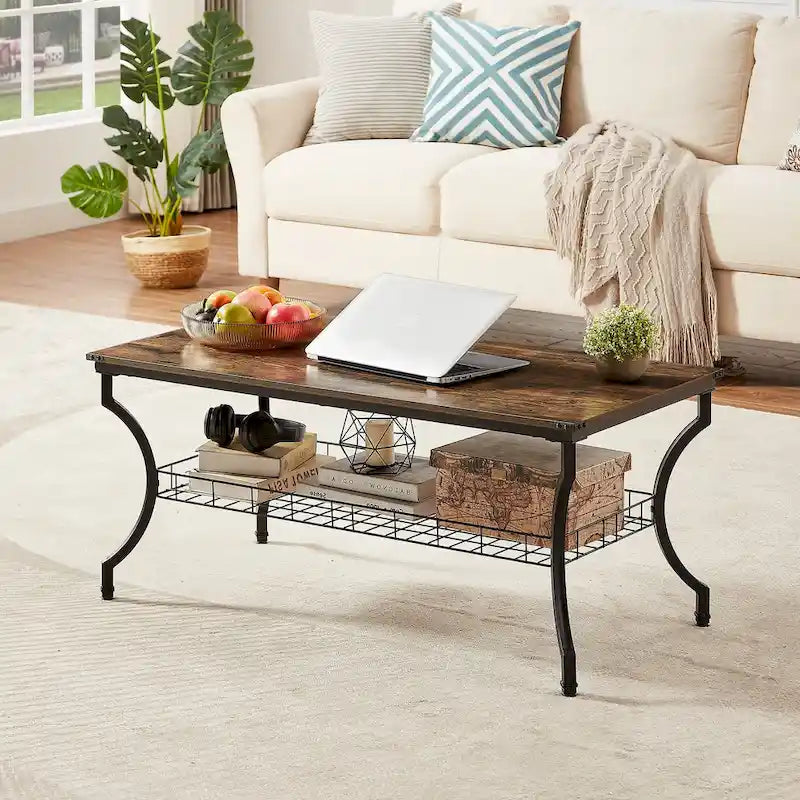 Ensemble de 3 tables basses d'appoint, style vintage avec 2 tables de bout