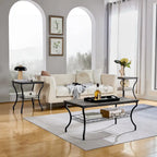Ensemble de 3 tables basses d'appoint, style vintage avec 2 tables de bout