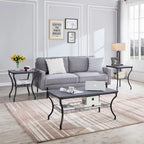 Ensemble de 3 tables basses d'appoint, style vintage avec 2 tables de bout