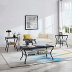 Ensemble de 3 tables basses d'appoint, style vintage avec 2 tables de bout