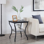Ensemble de 3 tables basses d'appoint, style vintage avec 2 tables de bout