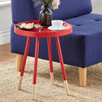 Table d'appoint ronde Marcella avec plateau amovible à rebords, de iNSPIRE Q Modern