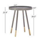 Table d'appoint ronde Marcella avec plateau amovible à rebords, de iNSPIRE Q Modern
