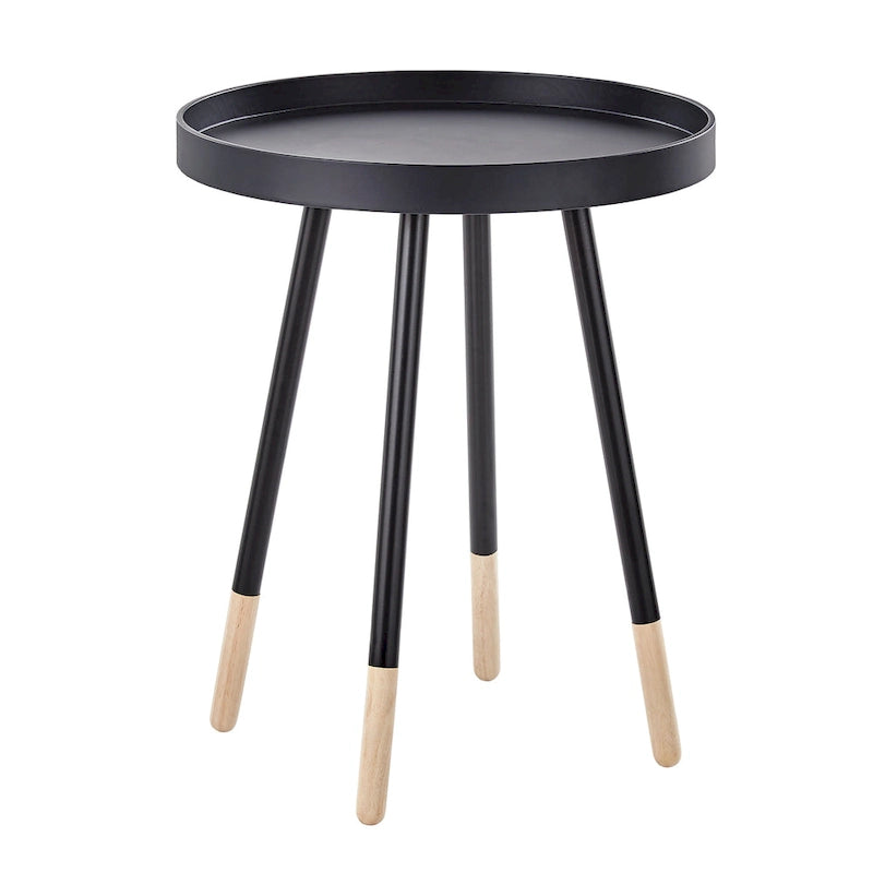 Table d'appoint ronde Marcella avec plateau amovible à rebords, de iNSPIRE Q Modern