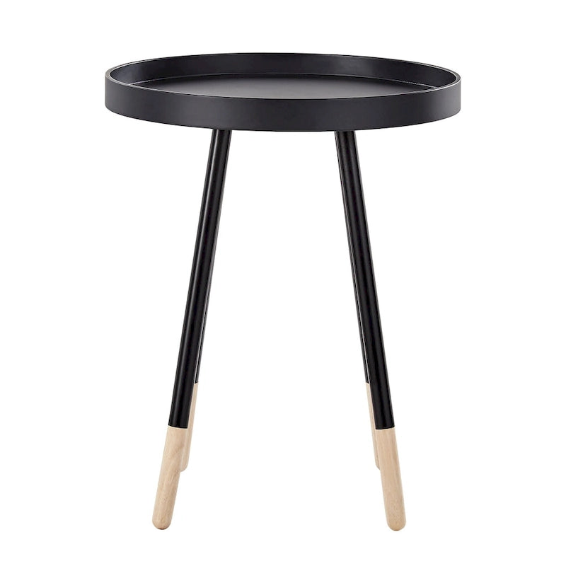 Table d'appoint ronde Marcella avec plateau amovible à rebords, de iNSPIRE Q Modern
