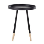 Table d'appoint ronde Marcella avec plateau amovible à rebords, de iNSPIRE Q Modern
