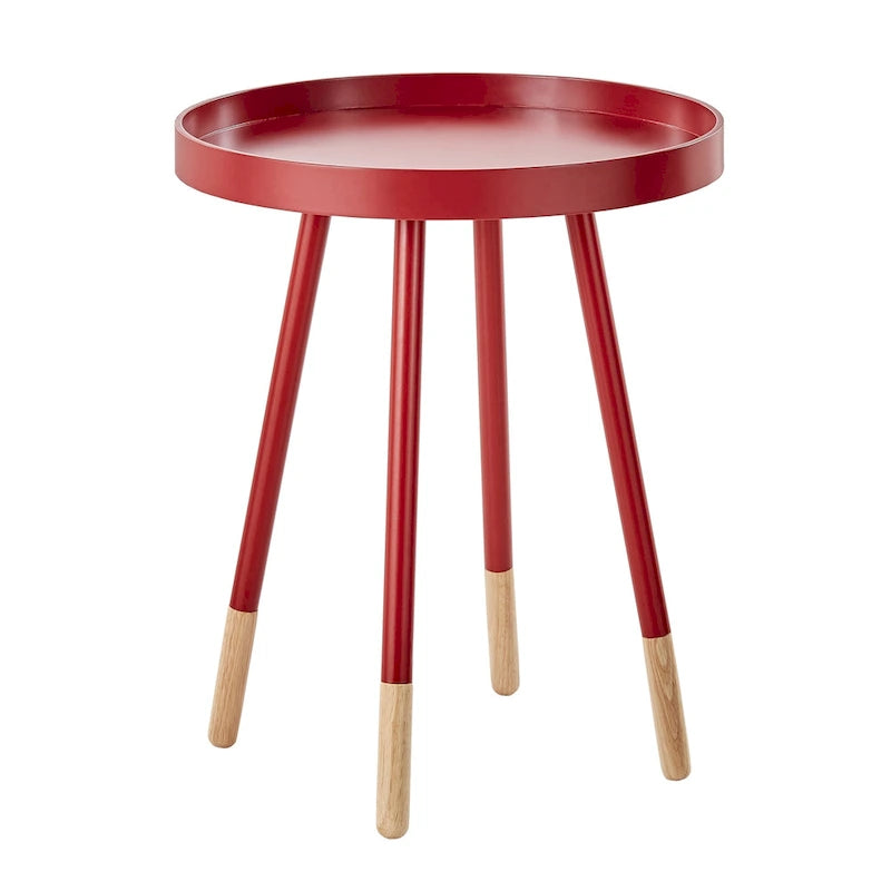 Table d'appoint ronde Marcella avec plateau amovible à rebords, de iNSPIRE Q Modern