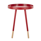 Table d'appoint ronde Marcella avec plateau amovible à rebords, de iNSPIRE Q Modern