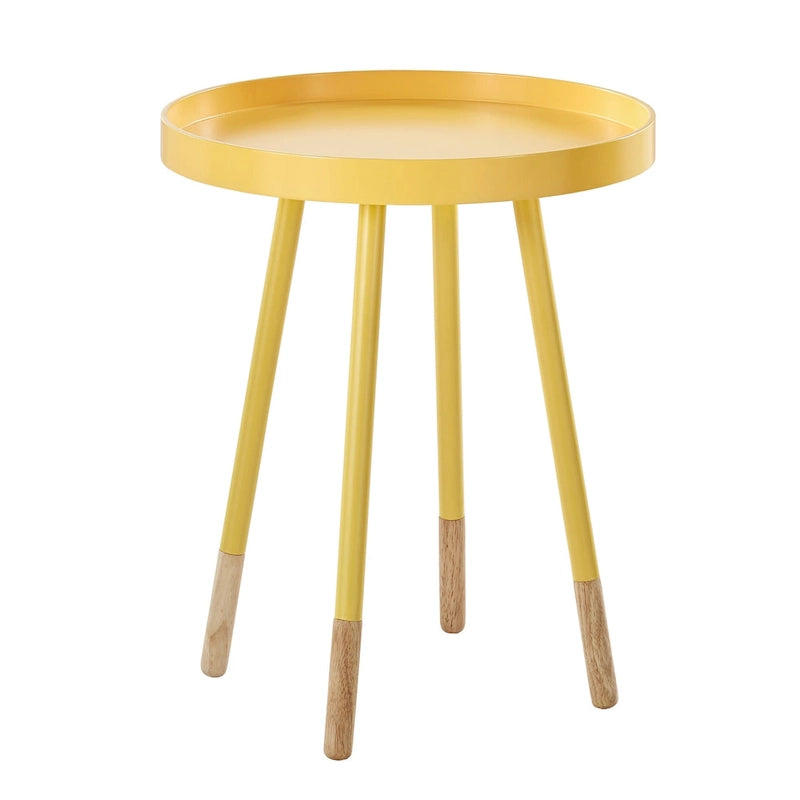 Table d'appoint ronde Marcella avec plateau amovible à rebords, de iNSPIRE Q Modern