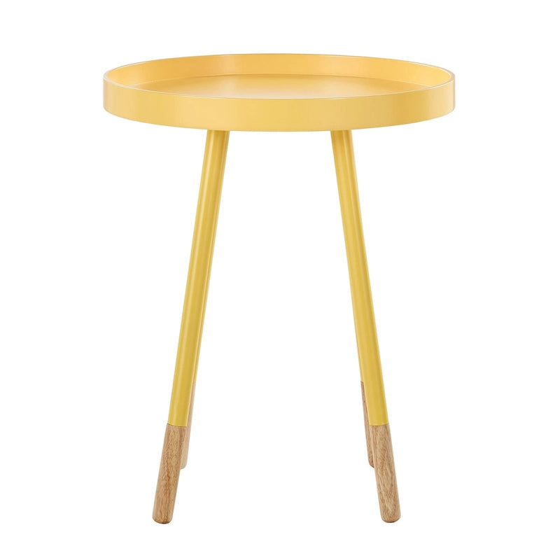 Table d'appoint ronde Marcella avec plateau amovible à rebords, de iNSPIRE Q Modern