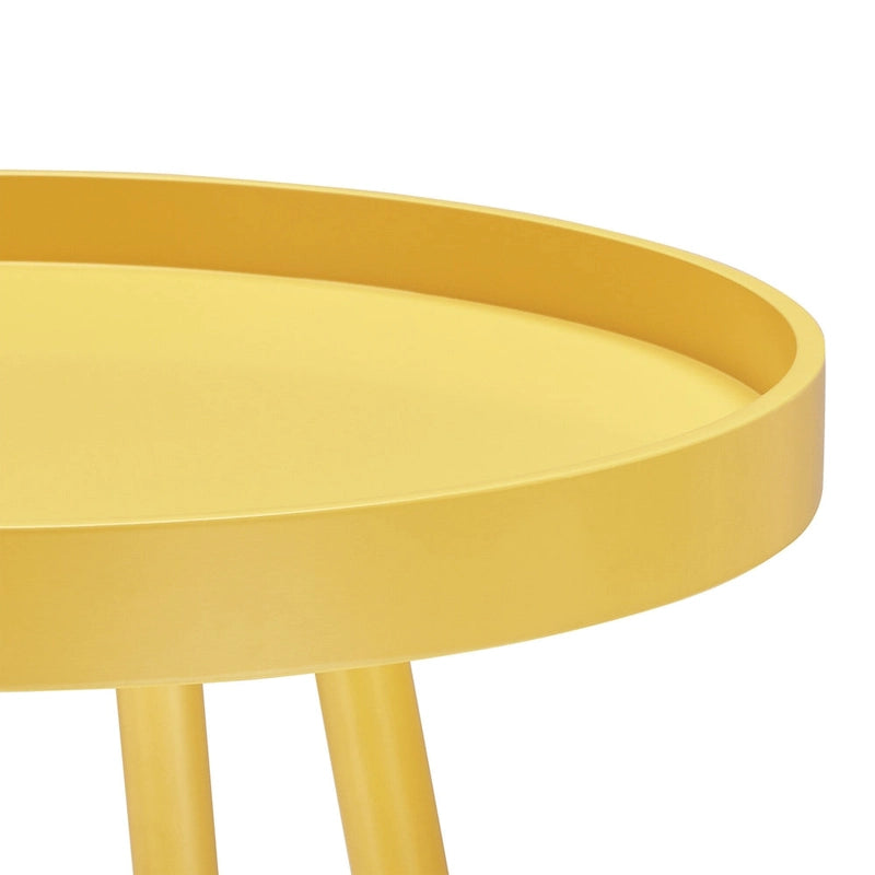 Table d'appoint ronde Marcella avec plateau amovible à rebords, de iNSPIRE Q Modern
