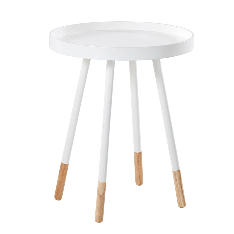 Table d'appoint ronde Marcella avec plateau amovible à rebords, de iNSPIRE Q Modern