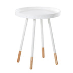 Table d'appoint ronde Marcella avec plateau amovible à rebords, de iNSPIRE Q Modern