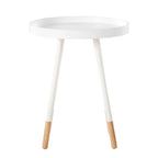 Table d'appoint ronde Marcella avec plateau amovible à rebords, de iNSPIRE Q Modern