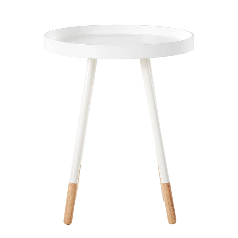 Table d'appoint ronde Marcella avec plateau amovible à rebords, de iNSPIRE Q Modern