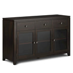 WYNDENHALL Essex Buffet en bois massif contemporain de 54 pouces de large, en acajou - 54 pouces de large