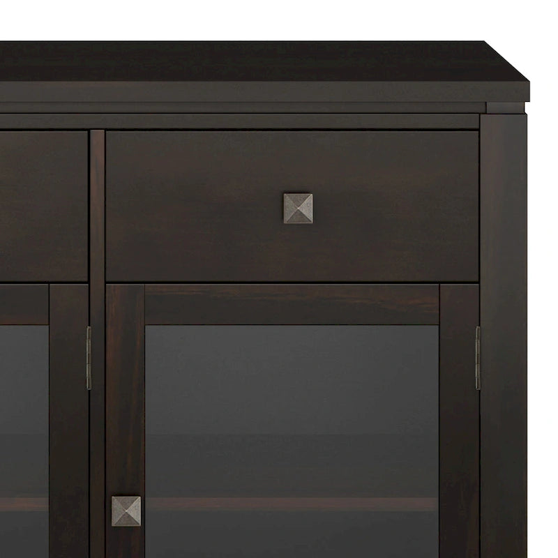 WYNDENHALL Essex Buffet en bois massif contemporain de 54 pouces de large, en acajou - 54 pouces de large