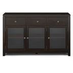 WYNDENHALL Essex Buffet en bois massif contemporain de 54 pouces de large, en acajou - 54 pouces de large