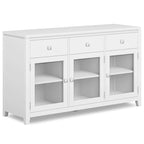 WYNDENHALL Essex Buffet en bois massif contemporain de 54 pouces de large, en acajou - 54 pouces de large