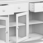 WYNDENHALL Essex Buffet en bois massif contemporain de 54 pouces de large, en acajou - 54 pouces de large