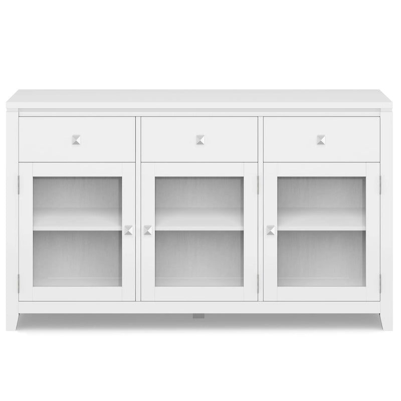 WYNDENHALL Essex Buffet en bois massif contemporain de 54 pouces de large, en acajou - 54 pouces de large
