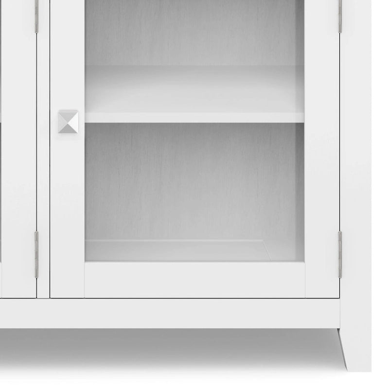 WYNDENHALL Essex Buffet en bois massif contemporain de 54 pouces de large, en acajou - 54 pouces de large
