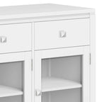 WYNDENHALL Essex Buffet en bois massif contemporain de 54 pouces de large, en acajou - 54 pouces de large