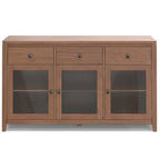 WYNDENHALL Essex Buffet en bois massif contemporain de 54 pouces de large, en acajou - 54 pouces de large
