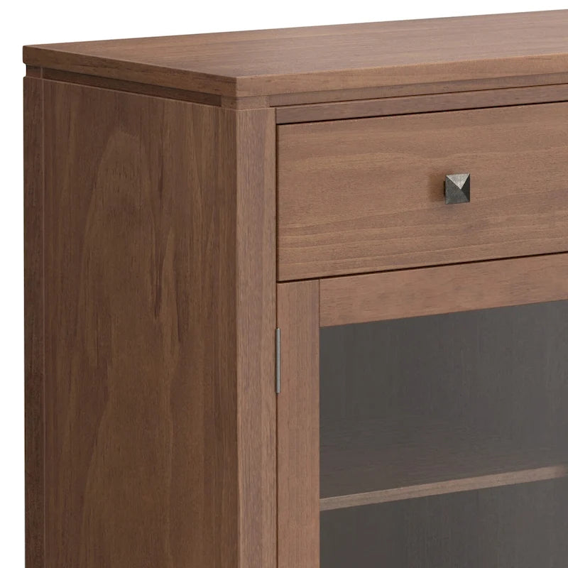 WYNDENHALL Essex Buffet en bois massif contemporain de 54 pouces de large, en acajou - 54 pouces de large