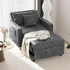 AECOJOY Lit Chaise Longue Ajustable 3-en-1 Canapé Futon Convertible