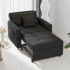 AECOJOY Lit Chaise Longue Ajustable 3-en-1 Canapé Futon Convertible