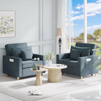 AECOJOY Lit Chaise Longue Ajustable 3-en-1 Canapé Futon Convertible