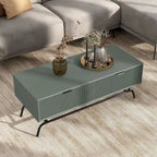 Table basse Denhour DH BASIC Modern 2 tiroirs de 42 pouces avec pieds en métal
