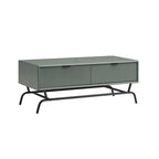 Table basse Denhour DH BASIC Modern 2 tiroirs de 42 pouces avec pieds en métal