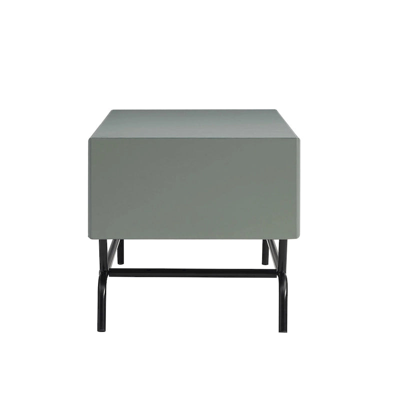 Table basse Denhour DH BASIC Modern 2 tiroirs de 42 pouces avec pieds en métal