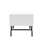 Table basse Denhour DH BASIC Modern 2 tiroirs de 42 pouces avec pieds en métal