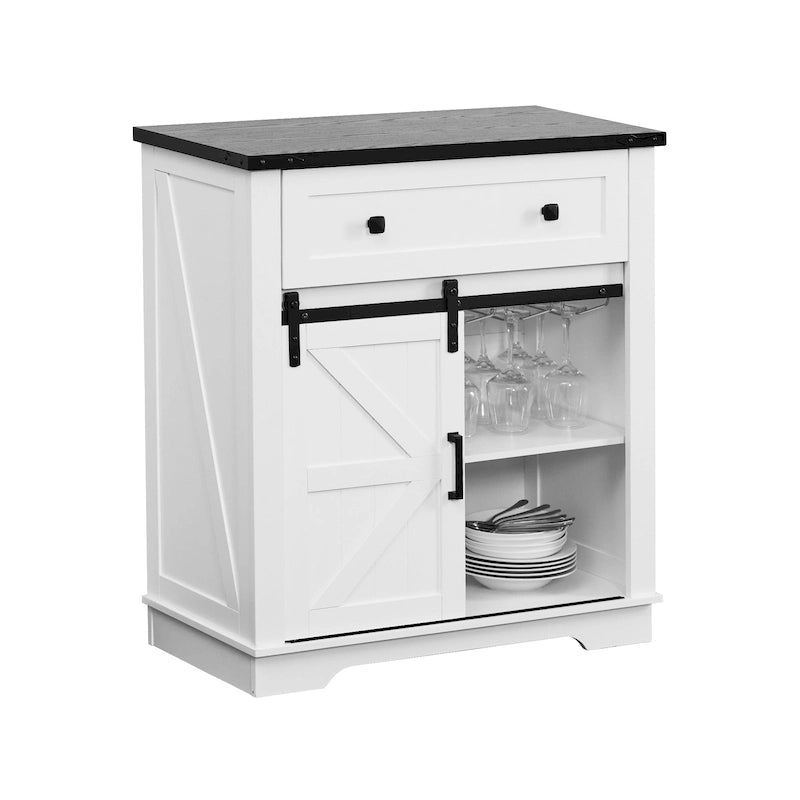 Meuble de bar à café rustique, buffet et crédence de cuisine pour salle à manger, salon, entrée
