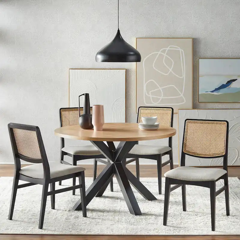 Chaises de salle à manger en rotin Gilcrest de Lifestorey (Lot de 2)